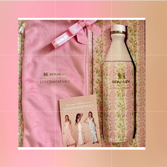 Rare🎀NIB💘BloomingHeirloom StanleyxLoveshackfancy AllDaySlim 20ozBottle🔥 - Picture 4 of 5